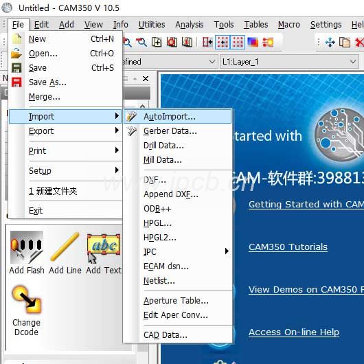 導入geber文件 導入geber文件