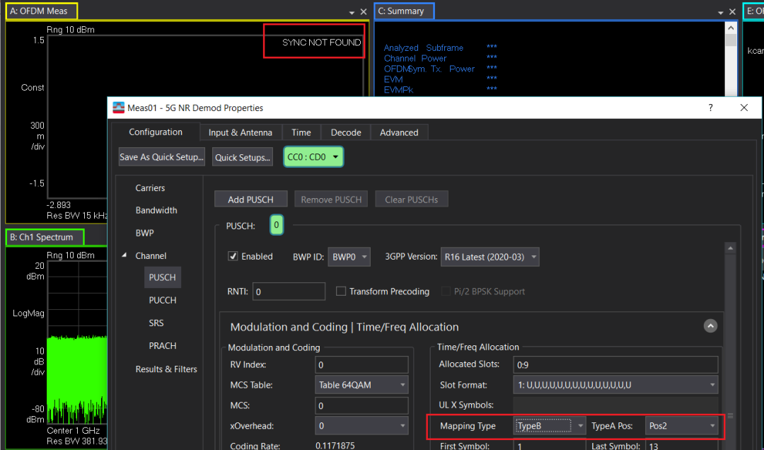 圖4、mapping type參變量設置不符合適造成信號解調敗績 圖4、mapping type參變量設置不符合適造成信號解調敗績