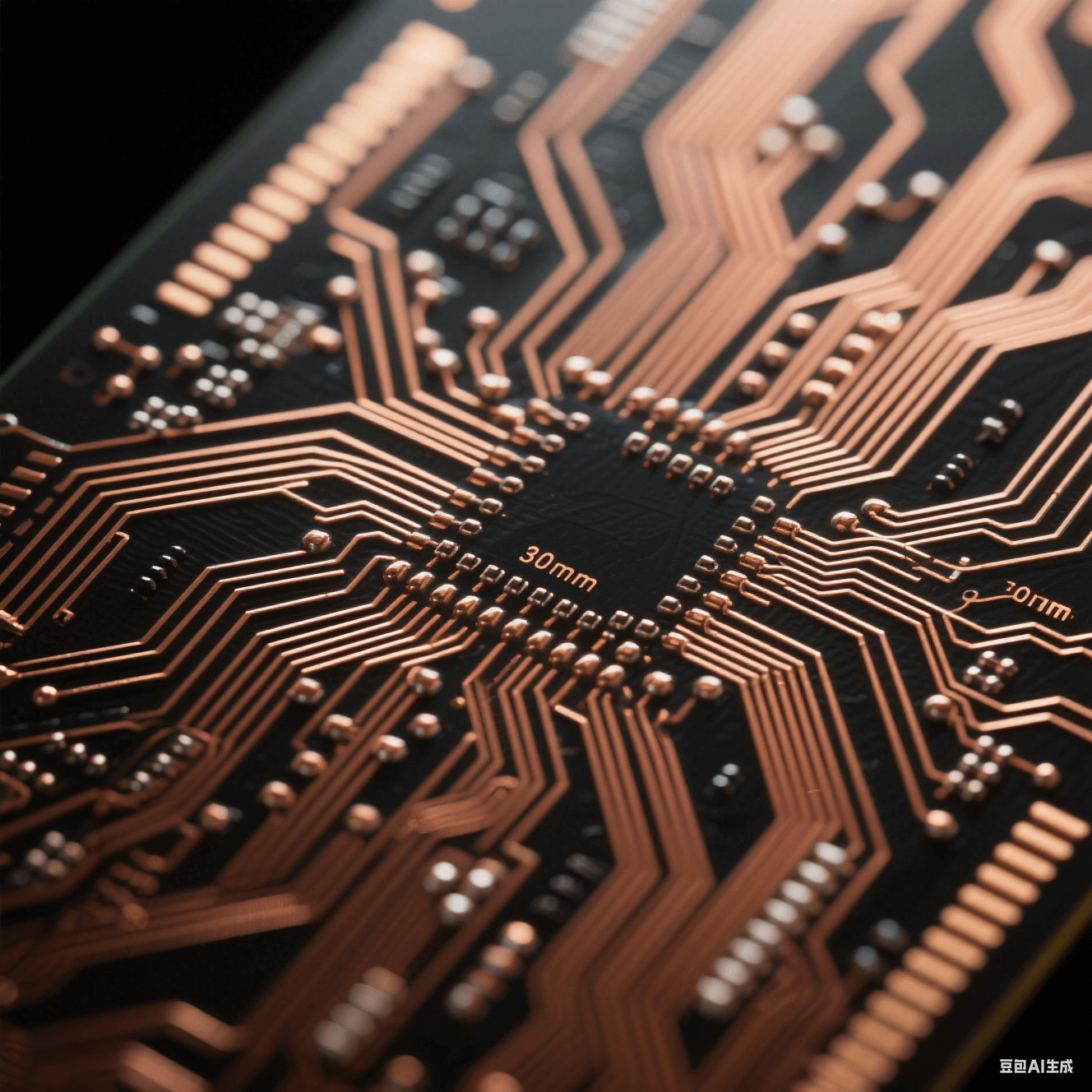 HDI 板上超精細(xì)的線路,展現(xiàn)微縮的線寬 HDI 板上超精細(xì)的線路,展現(xiàn)微縮的線寬