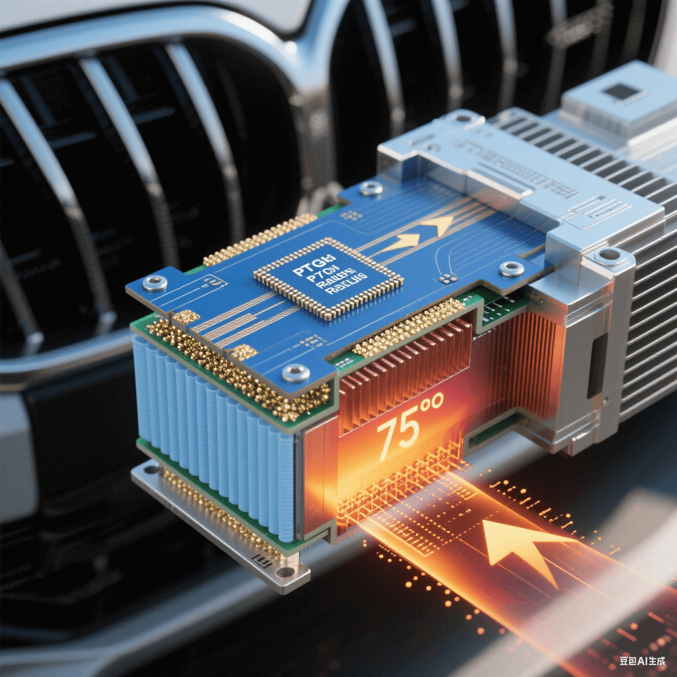 車載雷達(dá)混壓散熱：氧化鋁填料樹脂層導(dǎo)熱1.8W/m·K保障±0.1°探測(cè)精度