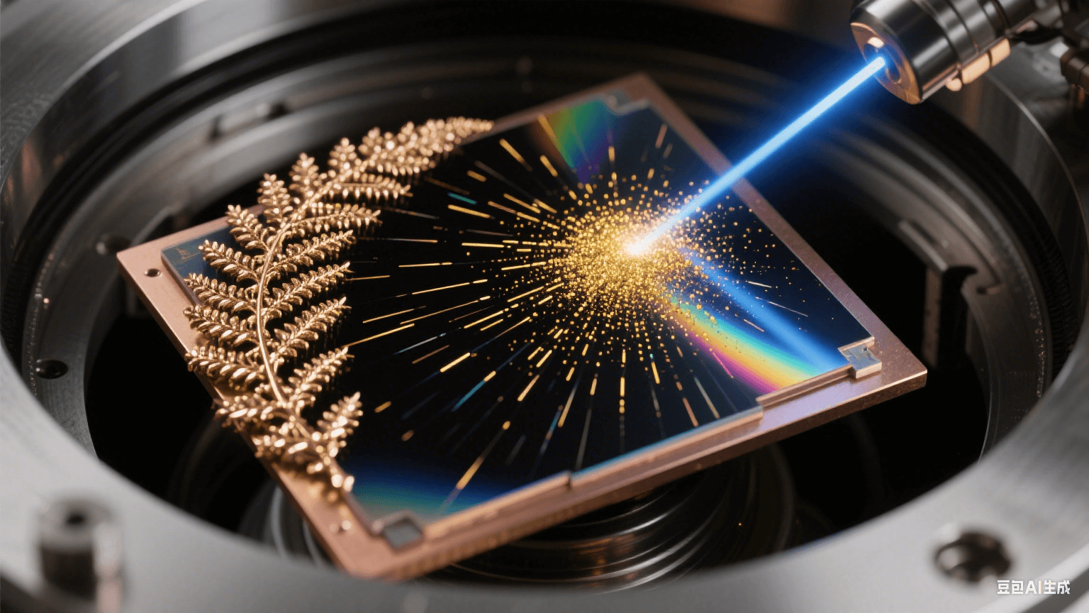 呈現真空環境中金屬粒子沉積成膜的微觀景象 呈現真空環境中金屬粒子沉積成膜的微觀景象