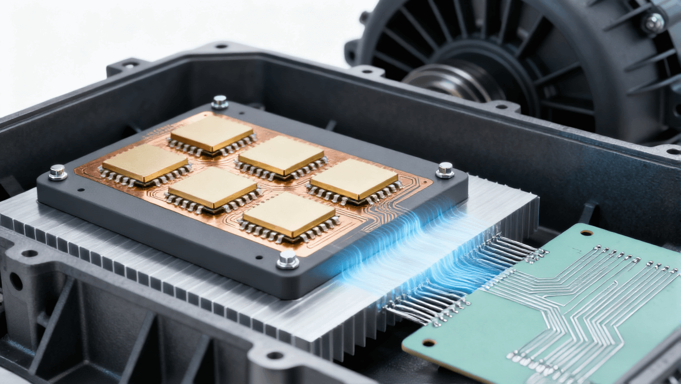 新能源汽車 SiC 逆變器基板應用場景,氮化鋁基板 + PCB 協(xié)同實現(xiàn)高效散熱與信號傳輸 新能源汽車 SiC 逆變器基板應用場景,氮化鋁基板 + PCB 協(xié)同實現(xiàn)高效散熱與信號傳輸